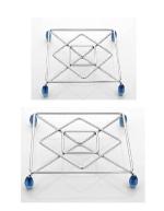 WELLCOOK Stainless Steel Square Hot Pots and Pans, Metal Pot Holders -Multi-Use Great Heat Resistant Hot Pads for Kitchen Counter, Upgrade Enlarged Hot Plate Holder Big & Medium Size (SET OF 2)