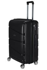 Nasher Miles Black Polypropylene Warrior Expander Hard Sided Trolley Bag 1 Pc 75 cm
