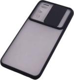 Lenient Vivo V20 SE Black Silicon and Plastic Camera Bump Protector Back Cover
