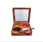 Shan Handicrafts Wood Handmade Masala Box Square For Spices, Condiments