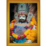 ZIG ZAG Khatu Shyam Ji | Shyam Baba | Hare Ka Sahara Baba Shyam Hamara Photo Frame Wall Painting For Home Decoration And Gifting-8x12 inch-81