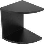 WooDinto Contemporary Zigzag Corner Wall Shelf For Living Room, Wall Organizers, Rack For Wall Decor, Display Shelves For Guestroom, Office, Studio, Beauty Salon - Engineered Wood, Black