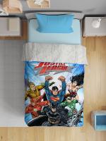 Dc Comic Cartoon Printed Ac Single Blanket 1 Pc(140cm X 220 cm) Unisex - Justice League