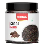 OKRAA Cocoa Nibs - 200 gm / Crush /Natural ( Roasted ) Organically Grown | Eating | Baking | Cooking