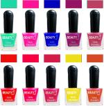 OUR Beauty Multicolor High Quality Quick Dry Long Lasting Hd Colors Nail Polish 2Feb2034, 80 ml (Set Of 10)
