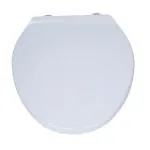 PARRYWARE AM SOILD Series Plastic/PVC SOLID N REGULAR SEAT COVER (White) | Oval, High grade Materials, Long Lasting | For Western Commode/Water Closet (WC), bathrooms P03-PAR-E80941C