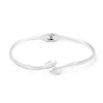 JEWELBAY Women's Sterling Silver Hug Bracelet for Girl & Womens (Silver Bracelet)
