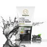 Nimbarka Neem & Activated Charcoal Facewash Deep Cleansing & Oil Control, Neem-Antibacterial, Fights Skin Problems, Apricot Beads-Exfoliates Dead Skin | 100 ML (Pack of 1)