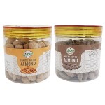 Go Real Premium Flavoured (Classic Salted & Mocha Coffee) Almonds (180 gm x 2 packs of JAR) | Premium Badam | High in Fiber & Boost Immunity | Real Nuts | Gluten Free