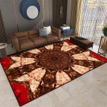 Enyra Nylon Printing Carpet Rug For Indoor Living, Dinning, Office, Rooms & Bedroom, Hallway Carpet (4x6 Feet)(Brown Design - 6)