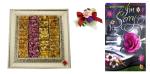 Feastive Celebrations Bikanervala Assorted Chikki, Flower Spray And I Am Sorry Card, 600 Gm