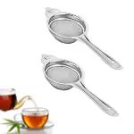 Stainless Steel Tea Strainer Chalni, MultiColour (Pack of 2)
