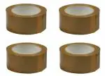 Inditradition Carton Packing High Strength Adhesive Tape for e-Commerce Parcel Packing | Cost-Effective Economic 250 Meter Each Roll (Width 2 Inches, Brown) - Pack of 4