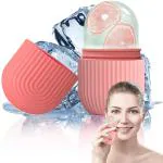 Heli Hub Ice Face Roller, Reusable Silicone Mold Face Massage Cold Ice Mold Holder Eye Facial Beauty Skin Care Tool Improve Skin Elasticity for Face Beauty Care[1 pcs]
