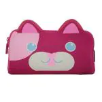 Smily Kiddos Pink Polyester Zipper Pencil Case for Boys and Girls