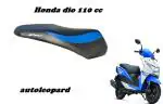autoleopard Honda dio 110 cc scooty seat Cover,Blue Black Dual Colour, PU Leather,Water Proof,Scratch Proof Crack Proof (Blue,Black)