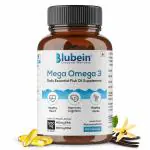 Blubein Mega Omega 3 Fish Oil Capsules for Men & Women, Triple Strength with 1250 mg (450 mg EPA & 300 mg DHA) for Muscle Recovery, Healthy Heart, Joints & Brain - 60 Capsules