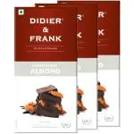Didier & Frank Chocolate Roasted Almond Dark Chocolate 100g, Pack of 3 (Gift Pack)