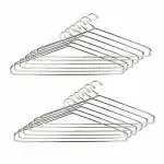 Treback Premium Metal Rust-Resistant Hanger for Organized Closets Saving Non Slip Stainless Steel Metal Hanger for Shirts,Trousers,Jeans,Saree,Coat (Pack of 12)