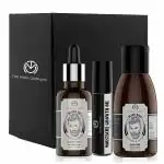 The Man Company Beard & Mooch Care Kit with Almond & Thyme Beard Oil, Beard Wash, & Moustache Roll on for Beard Growth for Men | 100% Natural, Best Beard Growth Oil | Nourishes & Strengthens Uneven Patchy Beard