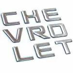 Carmetics Black Plastic 3D Letters Sticker For Chevrolet