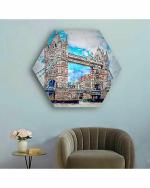 The Artment your artistic apartment Unframed Multicolor Hexagonal Canvas Wall Decor 50 cm