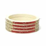 Suprimo Fashion Handemade Lakh Jaipuri Bangle Set Chudiyan Lac Bangles For Women Set of 4 (2.4 Size)