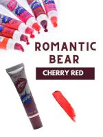 Queue Romantic Bear Wow Long Lasting & Waterproof Lip Gloss 15 gm - Cherry Red