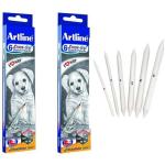 Artline HB,2B,4B,6B,8B,10B.Pencil - Set of 2 & Blending/Smudging Stumps Set of 6 (Size 1 to 6)