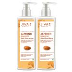 Jiva Almond Shampoo - Nourishes Hair Roots & Prevents Hair Loss - Promotes Hair Growth - 200 ml Each - Pack of 2