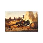 Tamatina Multicolor Realism Art The Bright Side By Winslow Homer Canvas Painting - 13X9 Inch