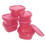 Cutting EDGE Snap-Tight Containers for Food, Kitchen, Freezer Storage, nestable, Stackable, Airtight, BPA Free, Microwave, Dishwasher Safe (Set of 6) - Pink, 1.5L
