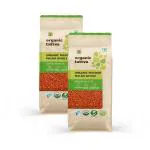 Organic Tattva, Organic Masoor Malka Whole 500G | Red/Lal Masoor Whole | Rich in Protein | Naturally Gluten Free | Unpolished | Pesticide and Chemical Free | Pack of 2