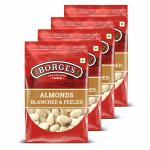Borges Blanched & Peeled Almonds 400g (Pack of 4)