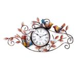 CraftVatika Multicolor Bird Leaf Wall Clock 60.7 x 30.4 cm