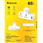 Garg Enterprises Power socket with led light and 3usb port AC-203 Three Pin Plug (White)