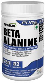NutriJa Beta-Alanine Powder Best Pre workout Supplement - 250 Grams (Lychee)