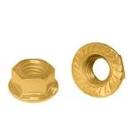 RELY (Pcs-50) M6 Serrated Hexagon Head Hex Flange Nut Non-Slip Lock Nut