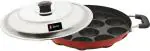 Silvester Heavy Non-Stick Aluminum Appam Patra, Litti Maker 12 Cavity with Lid ,Appe Maker