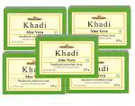 Khadi Herbal Aloevera Soap, 125 Gm Each (Pack Of 5)