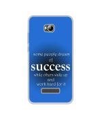 Casotec Success Motivational Design Printed Silicon Soft TPU Back Case Cover for Micromax Canvas Spark 3 Q385