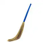GOLDEN VALLEY PH-2 Grass Broom with Natural Soft No Dust Grass Long Stick Jhadu for Home Pantry Office Cleaning (Random Colours) ,XL