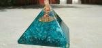 Jet International Blue Onyx Orgone Pyramid - 2.5 inch