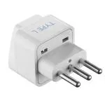 Ceptics India to Italy, Libya, Chile & More (Type L) Travel Adapter Plug - CE Certified - RoHS Compliant (GP-12A)