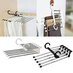 PALFREY 5 in 1 ABS Foldable Hangers for Clothes Hanging