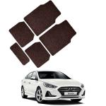 Autokraftz Plastic Brown Car Floor Mats for Hyundai Sonata (Pack of 5)