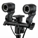 Digiom E27 Double Light Socket with Light Stand Swivel Mount and Umbrella Holder for Photography, Film, Video Studio l Camara parts l Digital camera lens l photography camera accessories