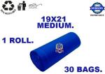 BRUZZLINE blue color 19x21 use for dustbin best quality for kitchen & Home etc. Medium 12 L Garbage Bag (30Bag )