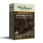 byPureNaturals 100% Organic Powder Dark Brown Hair Color for Men & Women 120Gm