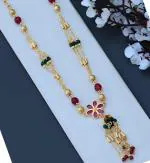 BM INTERNATIONAL Designer Premium Quality Micro Gold Plated Ad Diamond Flower Design Fancy Chain Dokiya For Women